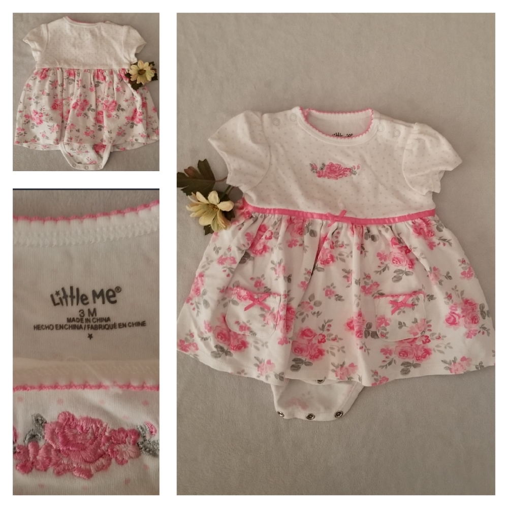 Precious Pink Floral Baby Dress
